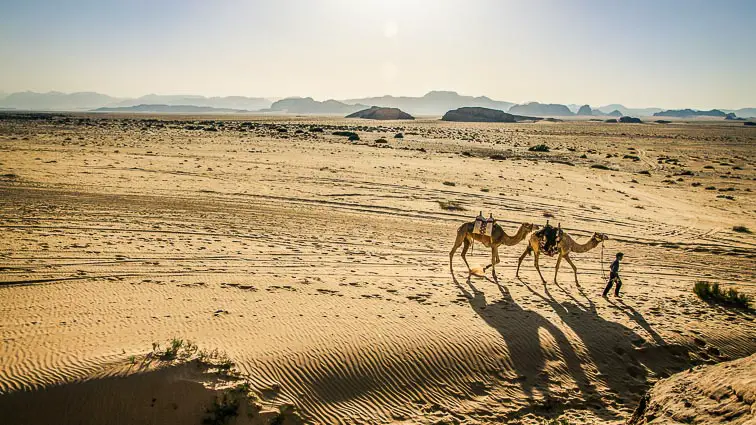 Wadi-Rum Woestijn, Jordanië