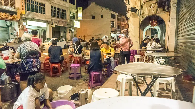 Bezienswaardigheden Penang. Eten op straat
