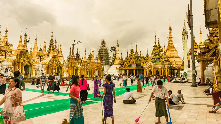 Wat te doen in Yangon: Schwedagon pagoda Yangon