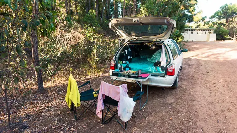 Kamperen in Australië in eigen auto