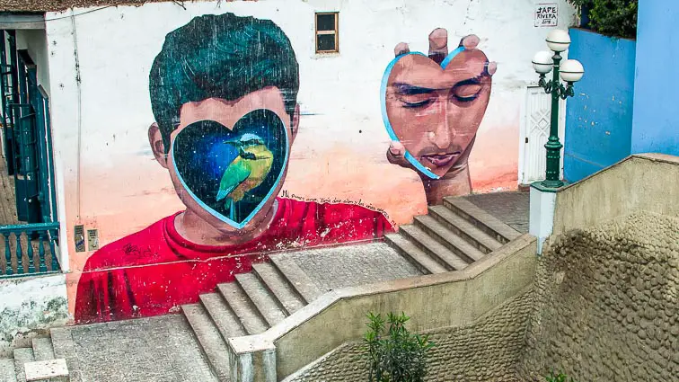 Reisroute door Peru. Streetart in Lima 