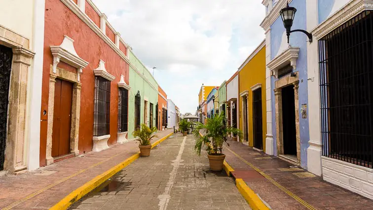 Kleurrijke straten Campeche Mexico