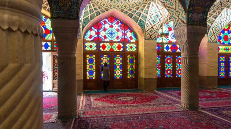 Iran bezienswaardigheden: Nasir al-Molk Moskee Shiraz, Iran