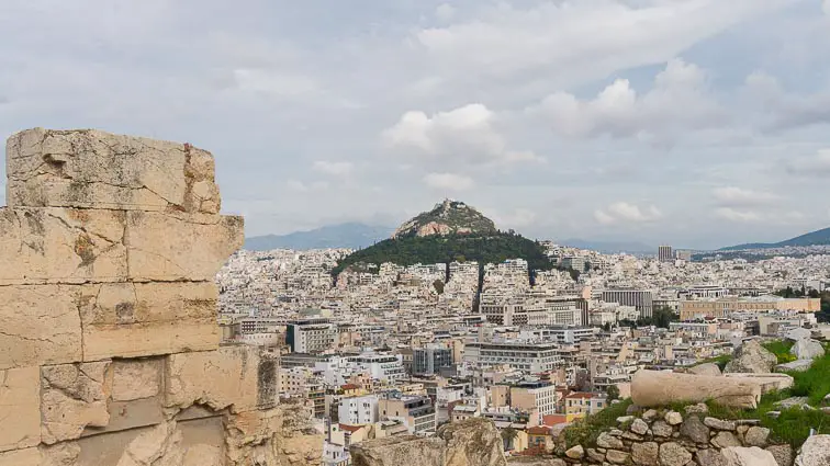 Uitzicht over Athene vanaf de Akropolis