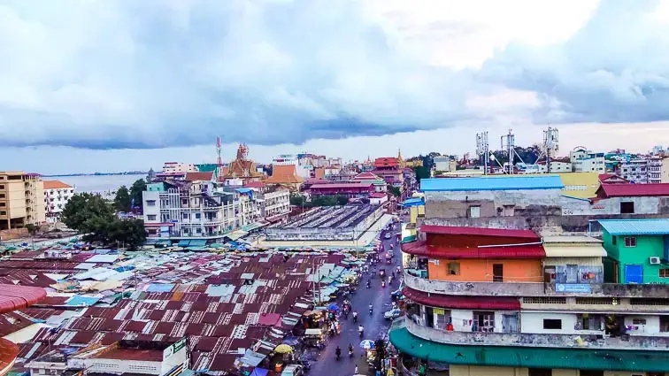Uitzicht over Phnom Penh