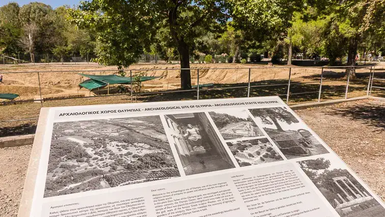 Archeologische site Olympia in Griekenland