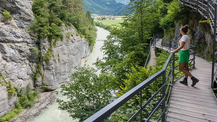 Aareschlucht kloof wandeling in Meiringen Zwitserland