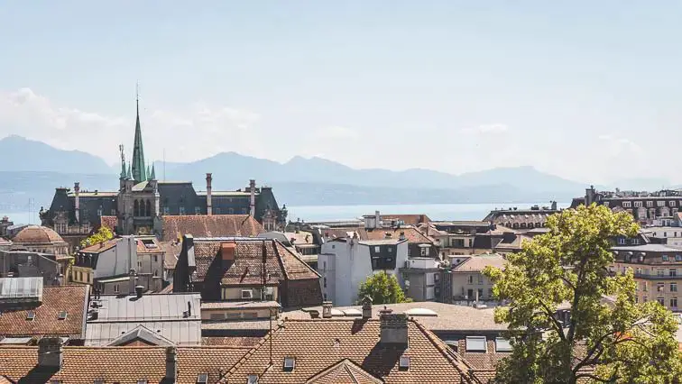 Vue des toits de Lausanne