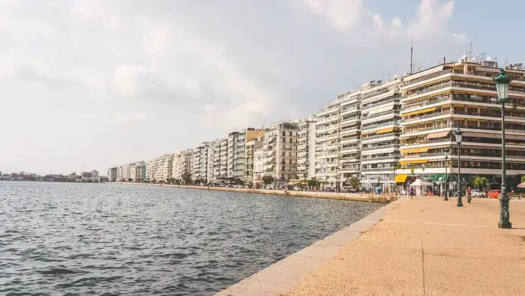De boulevard van Thessaloniki