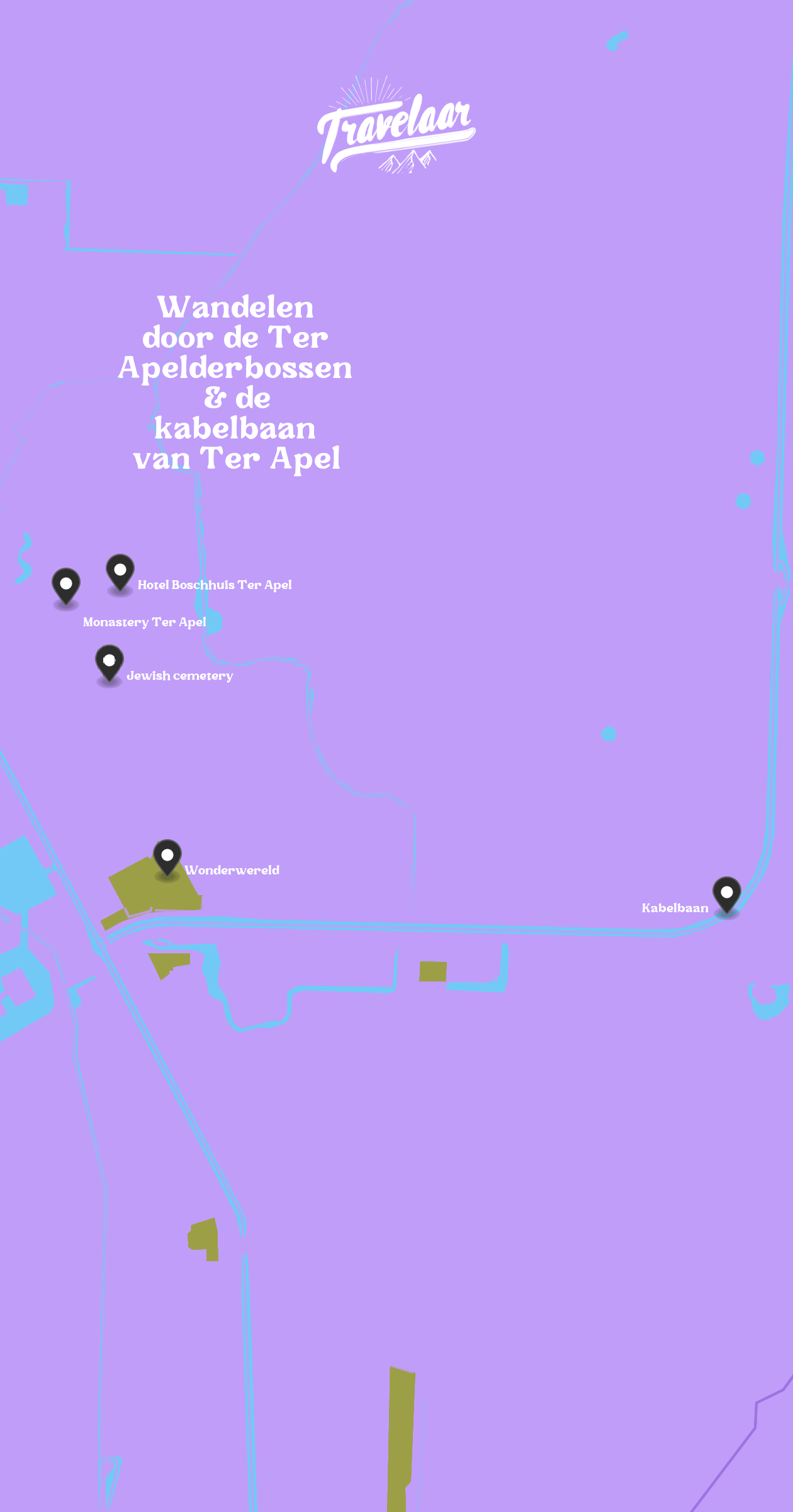 Map of Ter Apelderbossen with 5 locations