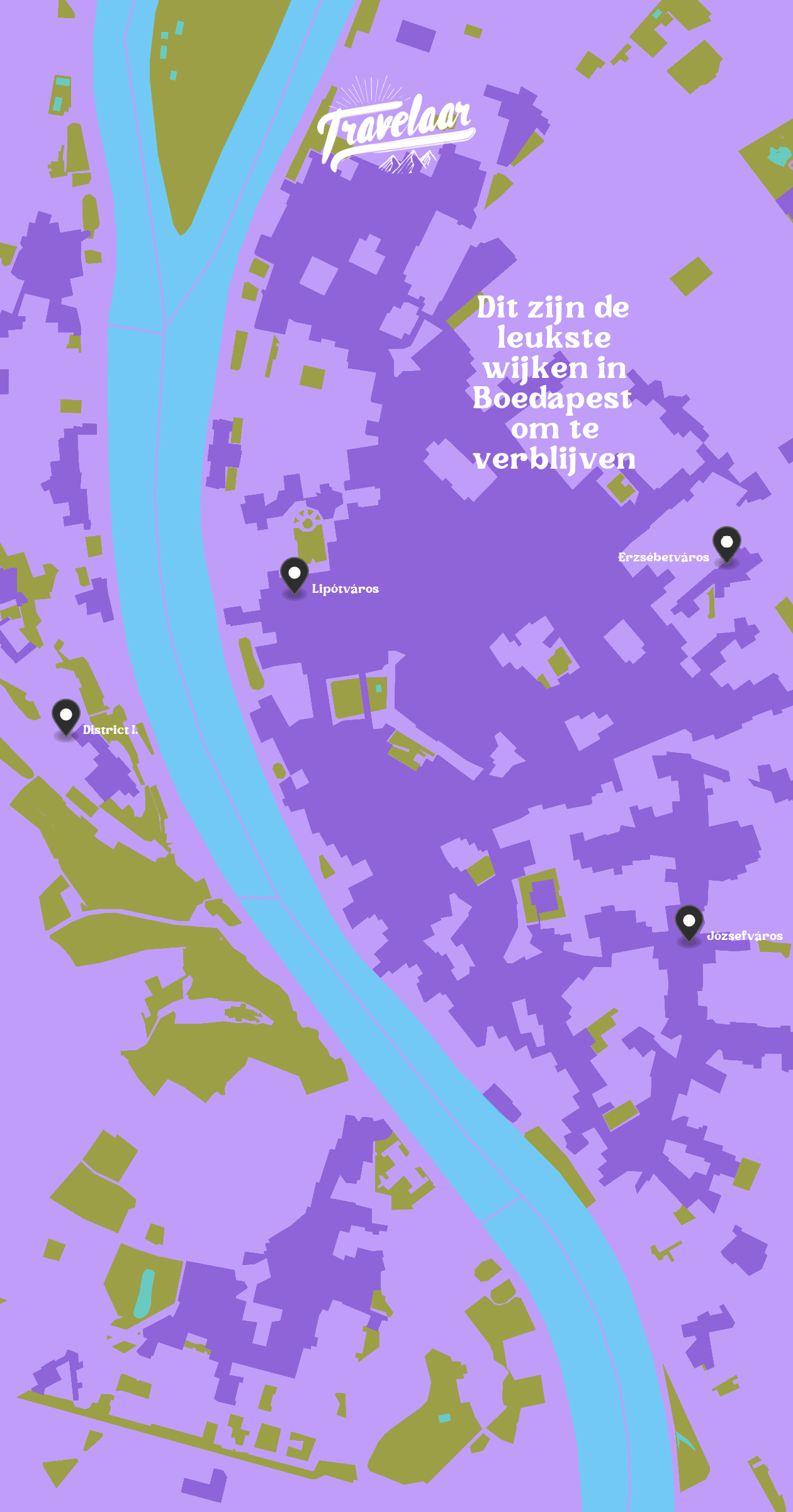 Map of Wijken van Boedapest with 4 locations