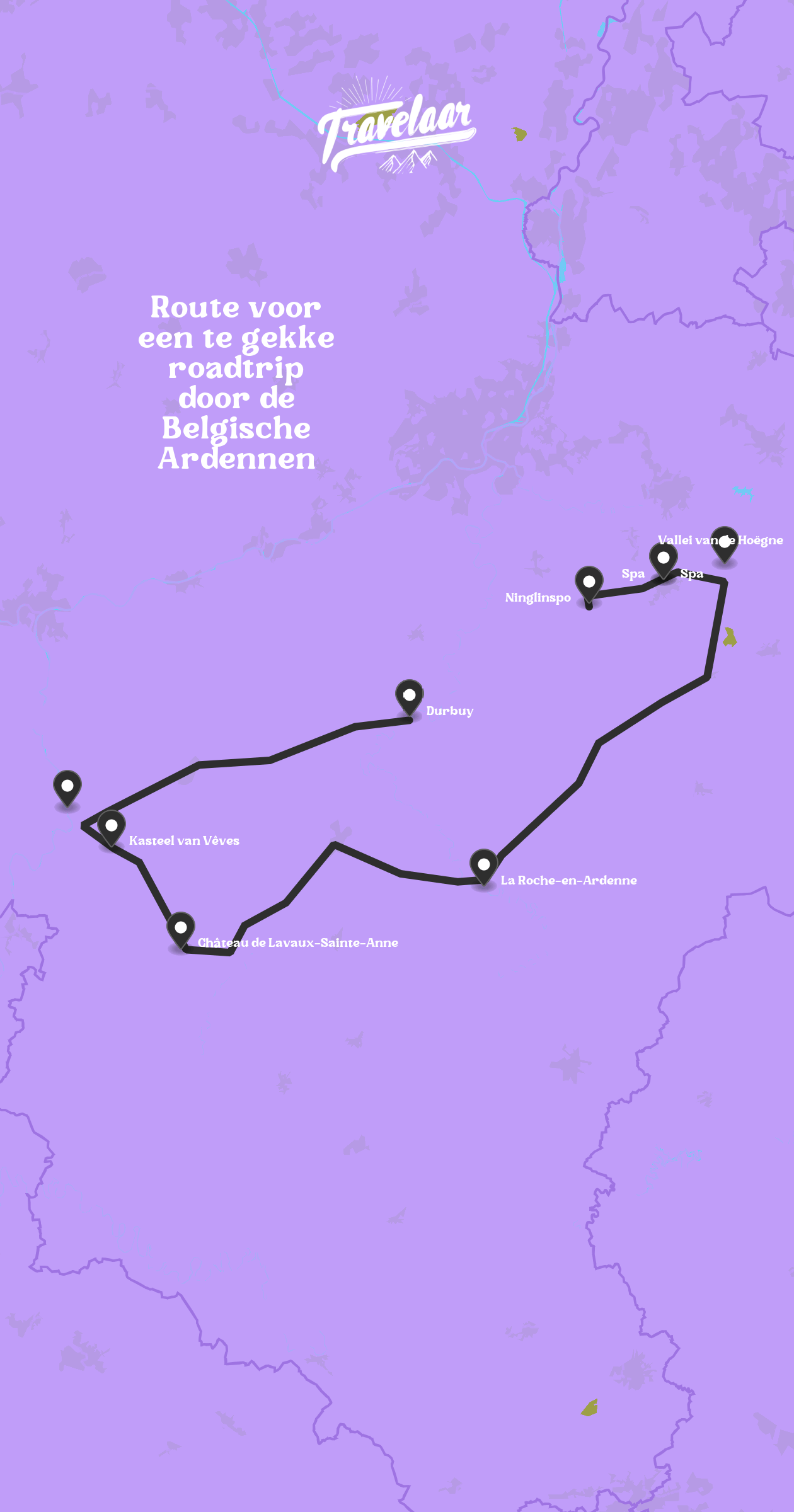 Map of Roadtrip Belgische Ardennen with 9 locations
