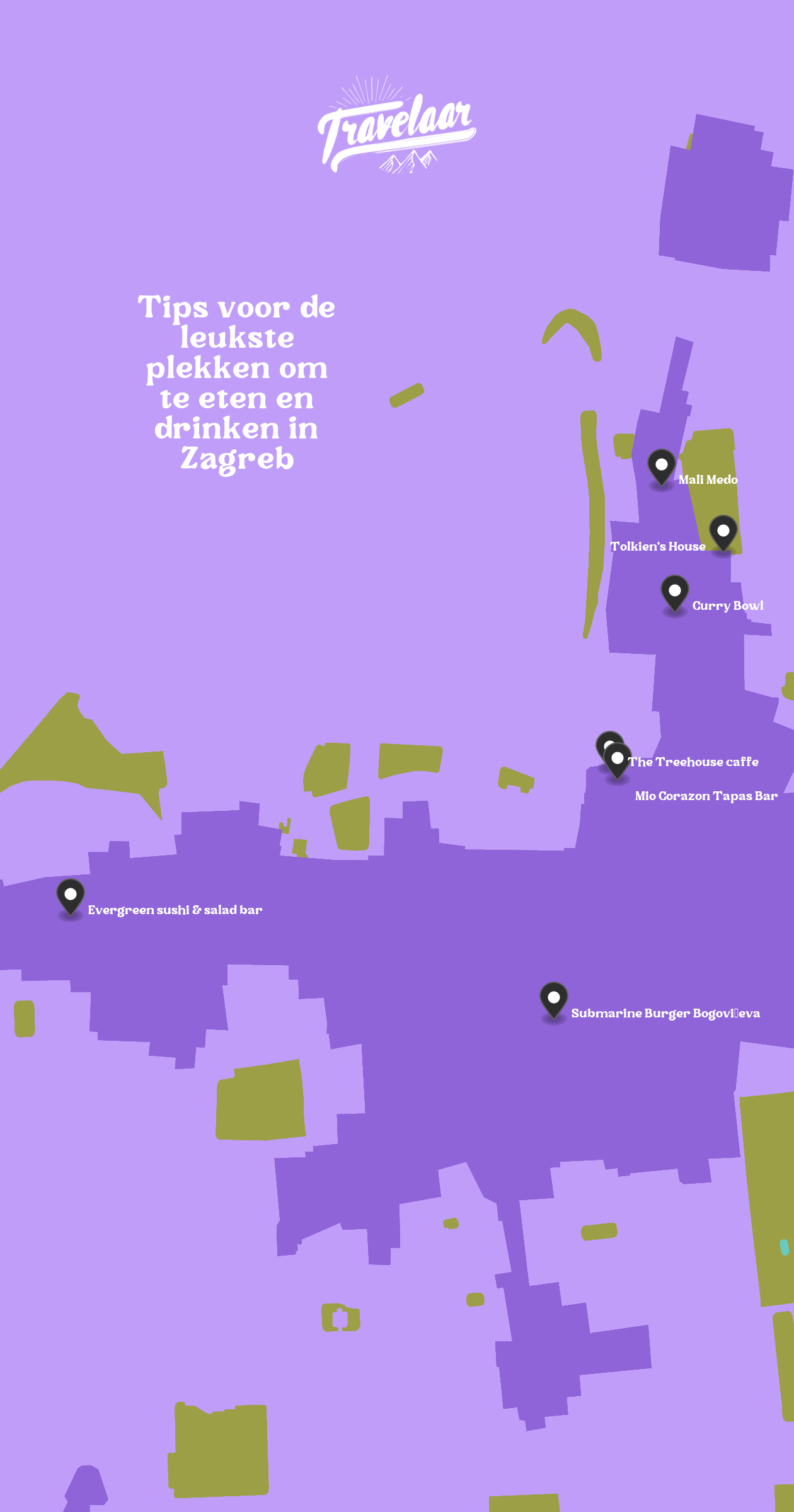 Map of Eten en drinken in Zagreb with 7 locations
