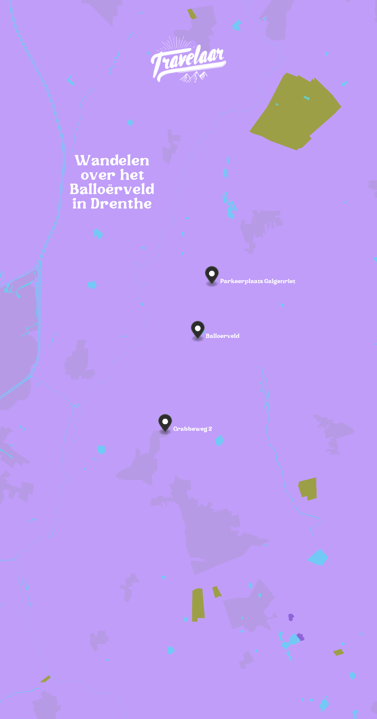 Map of Balloërveld with 3 locations